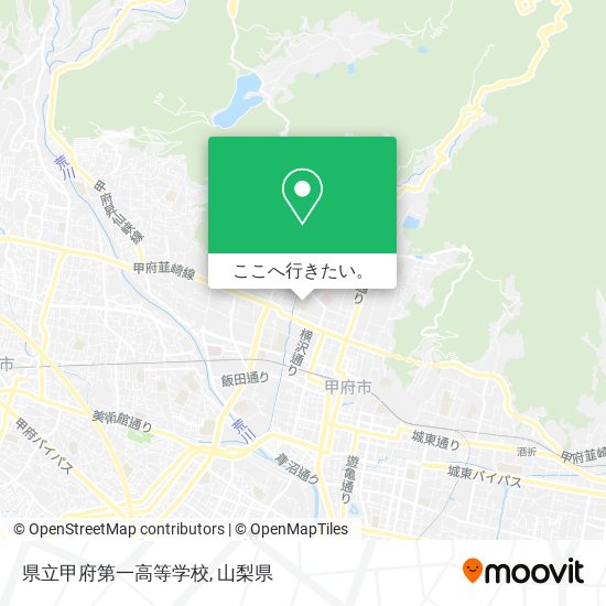 県立甲府第一高等学校地図