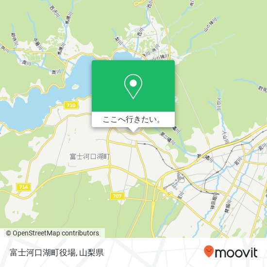 富士河口湖町役場地図