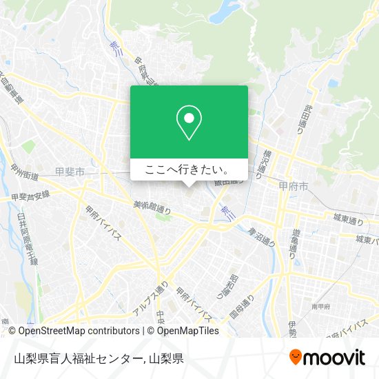 山梨県盲人福祉センター地図