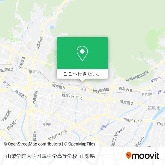 山梨学院大学附属中学高等学校地図