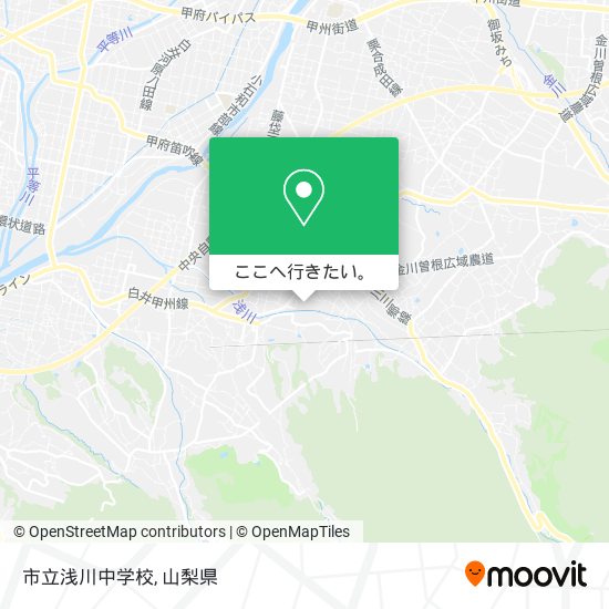 市立浅川中学校地図