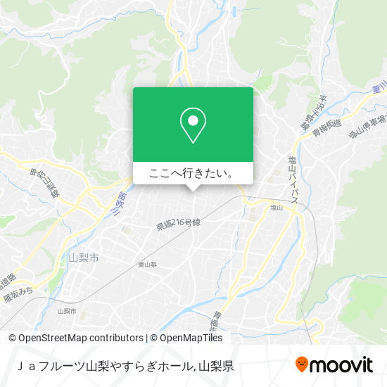 Ｊａフルーツ山梨やすらぎホール地図