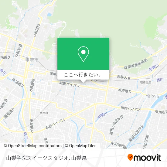 山梨学院スイーツスタジオ地図