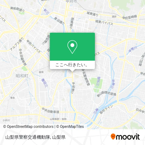 山梨県警察交通機動隊地図