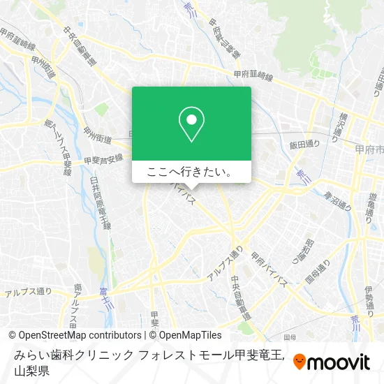 みらい歯科クリニック フォレストモール甲斐竜王地図