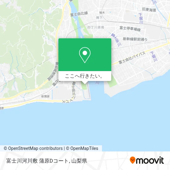 富士川河川敷 蒲原Dコート地図