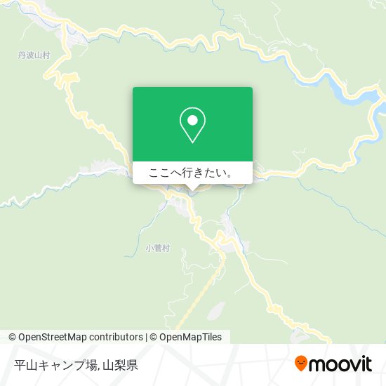 平山キャンプ場地図