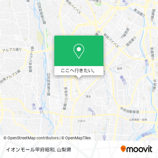 イオンモール甲府昭和地図