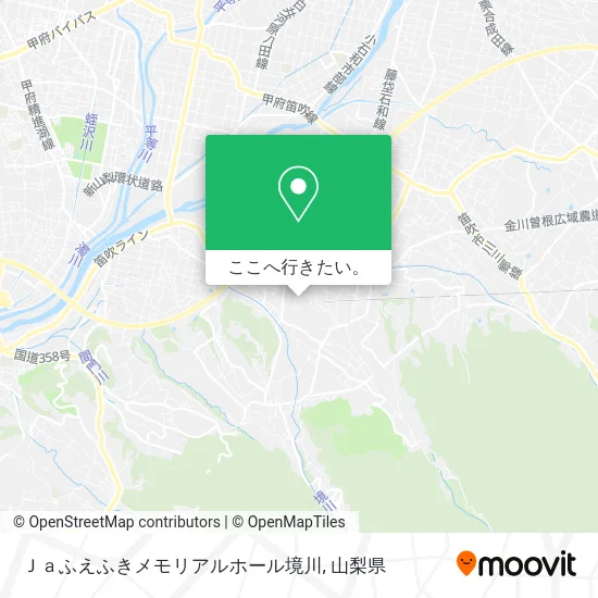 Ｊａふえふきメモリアルホール境川地図