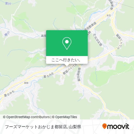 フーズマーケットおかじま都留店地図