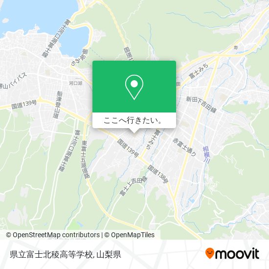 県立富士北稜高等学校地図