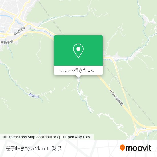 笹子峠まで 5.2km地図