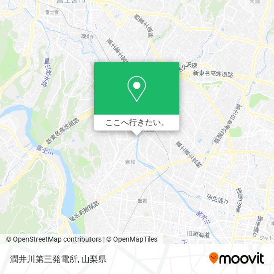 潤井川第三発電所地図