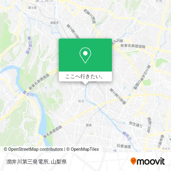 潤井川第三発電所地図