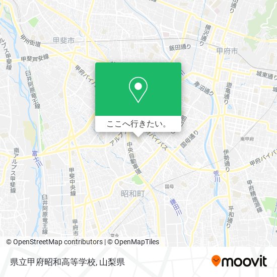 県立甲府昭和高等学校地図