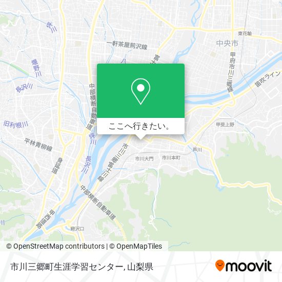 市川三郷町生涯学習センター地図