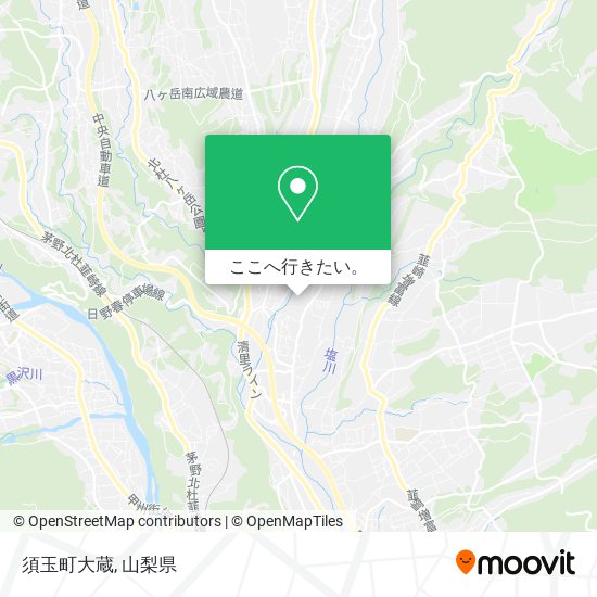 須玉町大蔵地図