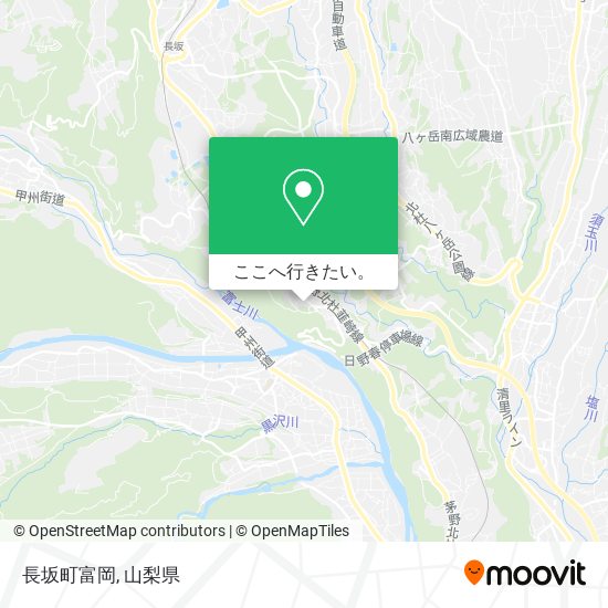 長坂町富岡地図