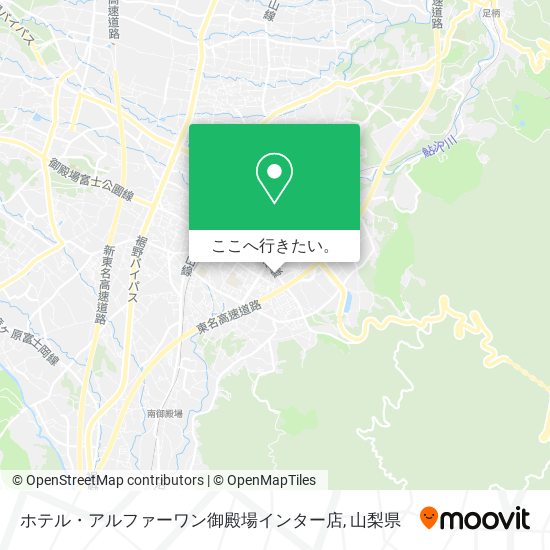 ホテル・アルファーワン御殿場インター店地図