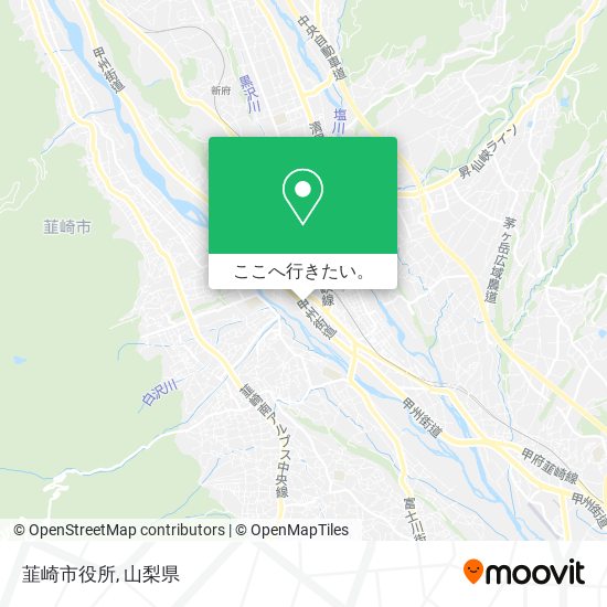 韮崎市役所地図