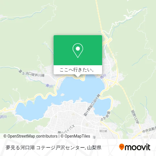 夢見る河口湖 コテージ戸沢センター地図