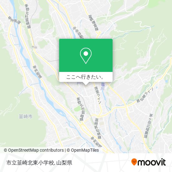 市立韮崎北東小学校地図