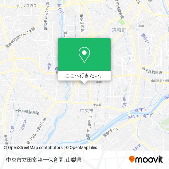 中央市立田富第一保育園地図