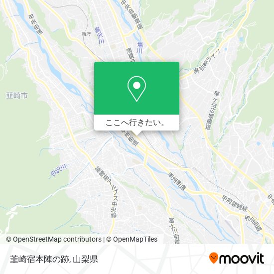 韮崎宿本陣の跡地図