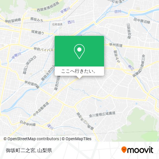御坂町二之宮地図