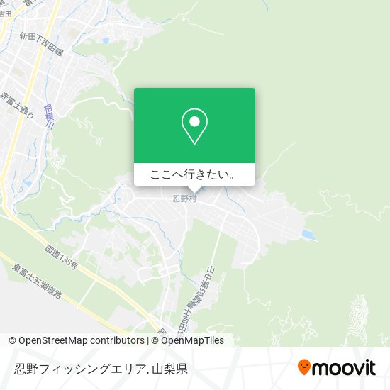忍野フィッシングエリア地図