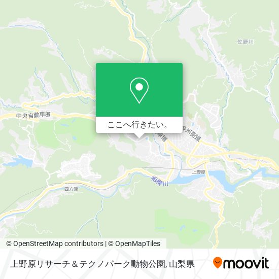 上野原リサーチ＆テクノパーク動物公園地図