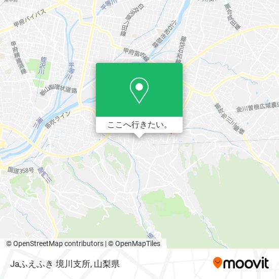 Jaふえふき 境川支所地図