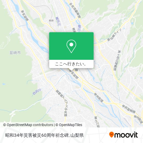 昭和34年災害被災60周年祈念碑地図