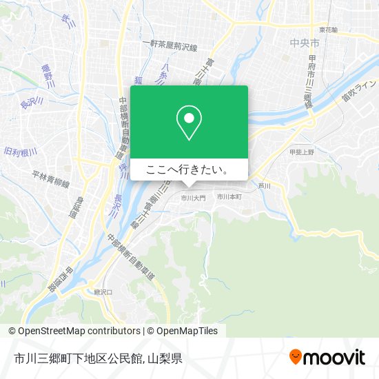 市川三郷町下地区公民館地図