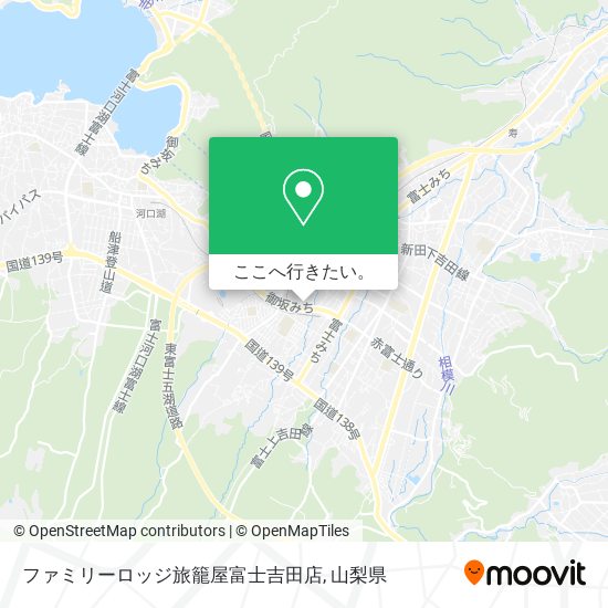 ファミリーロッジ旅籠屋富士吉田店地図