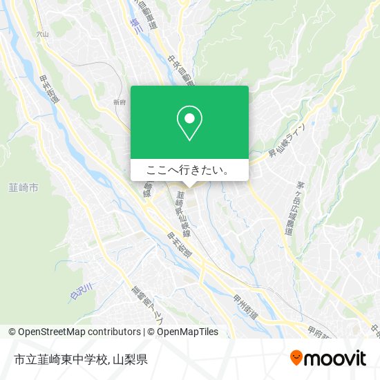 市立韮崎東中学校地図