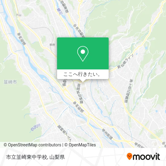 市立韮崎東中学校地図