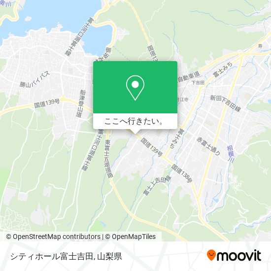 シティホール富士吉田地図