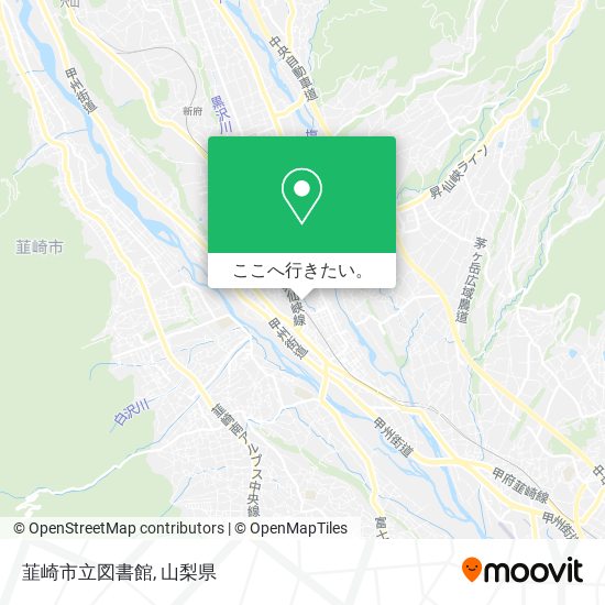 韮崎市立図書館地図