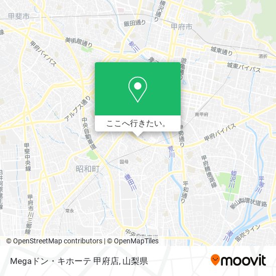Megaドン・キホーテ 甲府店地図