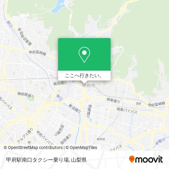 甲府駅南口タクシー乗り場地図