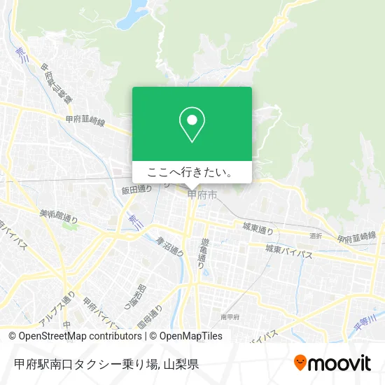 甲府駅南口タクシー乗り場地図