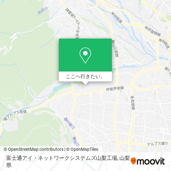 富士通アイ・ネットワークシステムズ山梨工場地図