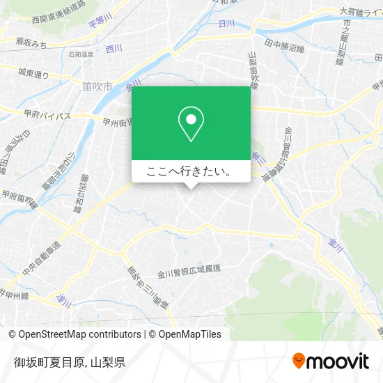 御坂町夏目原地図
