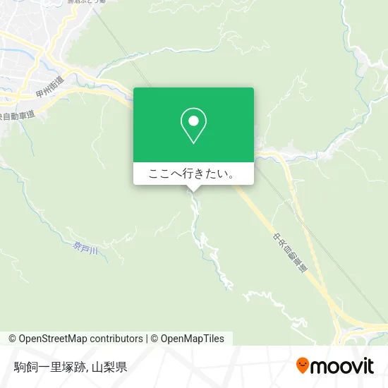 駒飼一里塚跡地図