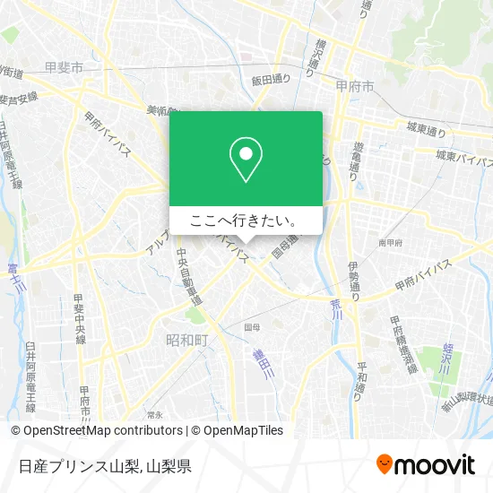 日産プリンス山梨地図
