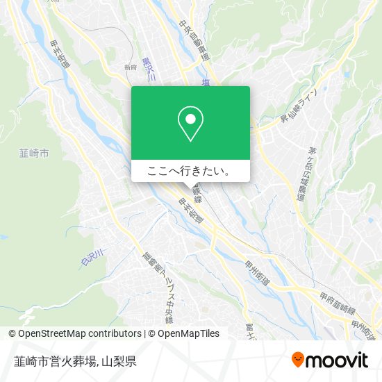 韮崎市営火葬場地図