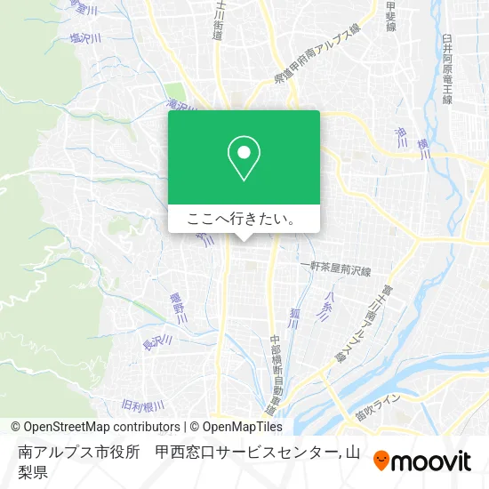 南アルプス市役所　甲西窓口サービスセンター地図