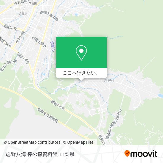 忍野八海 榛の森資料館地図