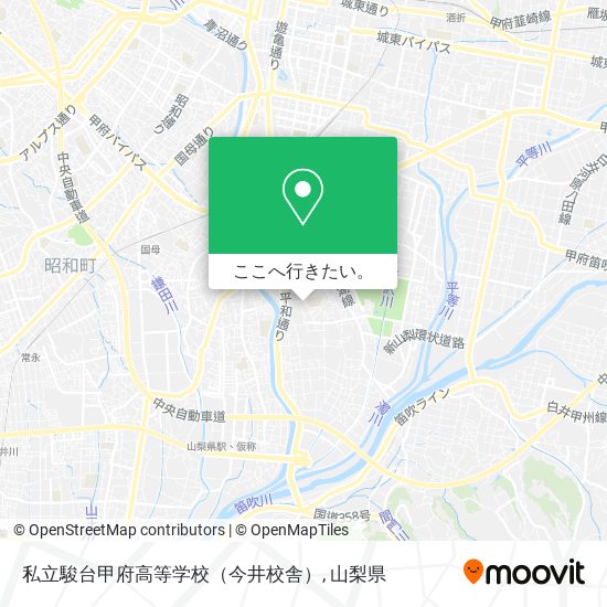 私立駿台甲府高等学校（今井校舎）地図